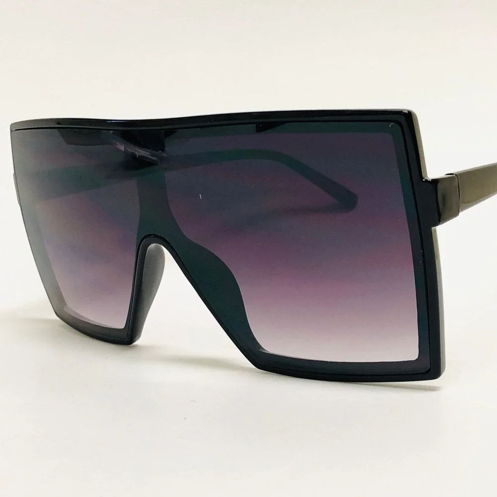 Oversized Shield Sunglasses Women‎ Fashion Trendy Square Frame Shades Lentes New